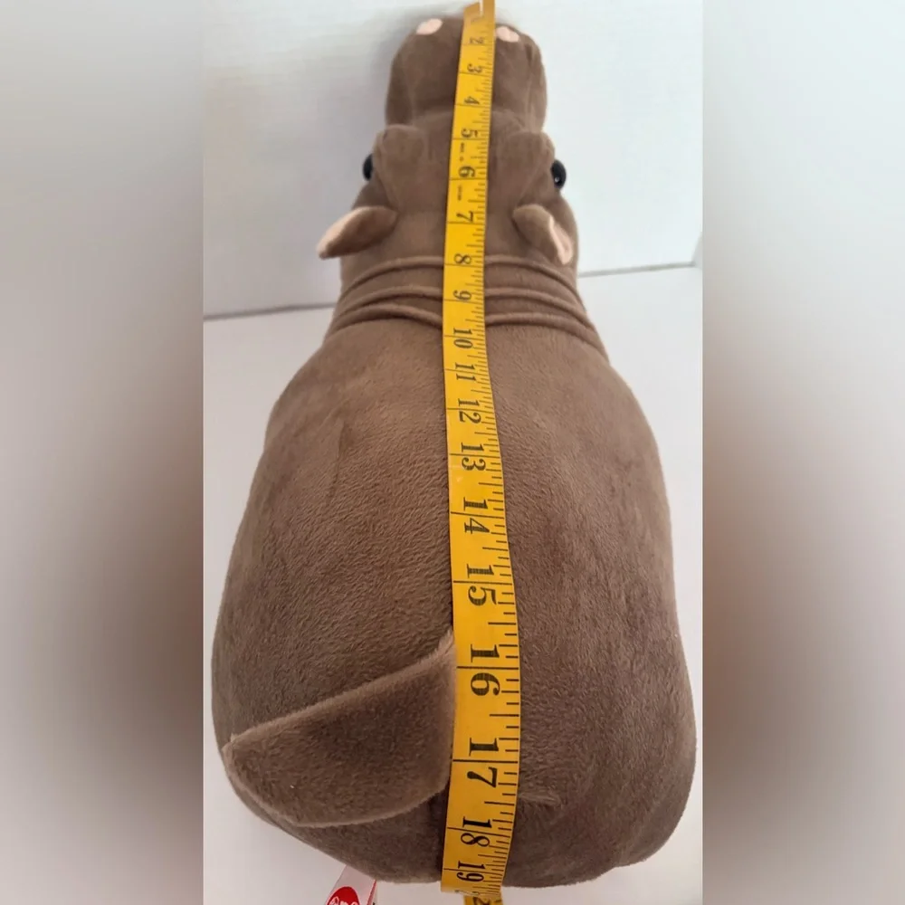 Mama Hippopotamus With Baby Stuff Plush Animal.